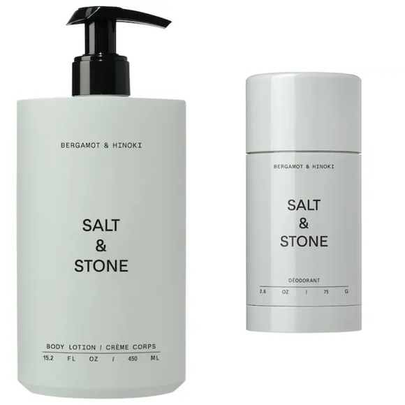 New Salt & Stone BUNDLE Bergamot & Hinoki Body Lotion and Deodorant